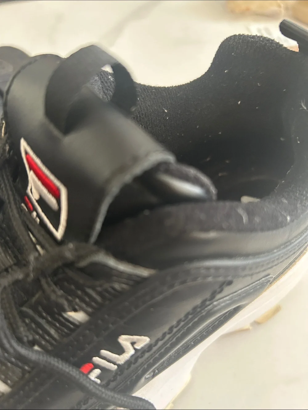 FILA Black and White Women's High Platform Sneakers Size 7